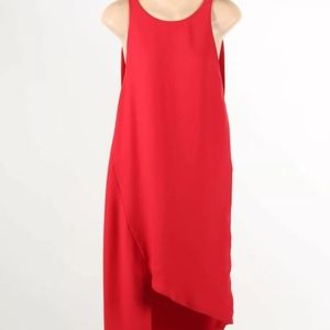 IRO Hamlin Red Asymmetrical Sleeveless Shift Tank